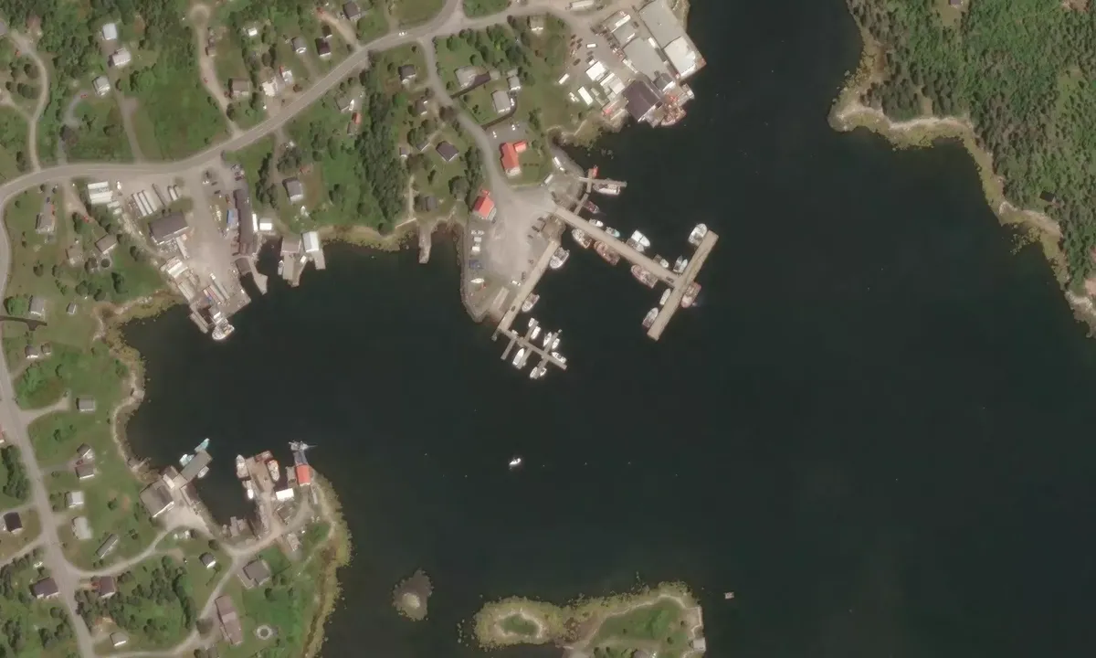 Satelite image of Sambro Harbour Government Wharf