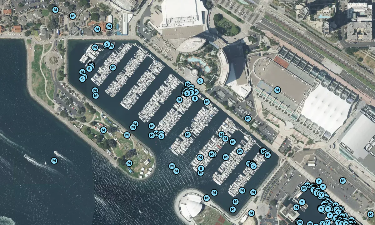 Satelite image of San Diego Marina
