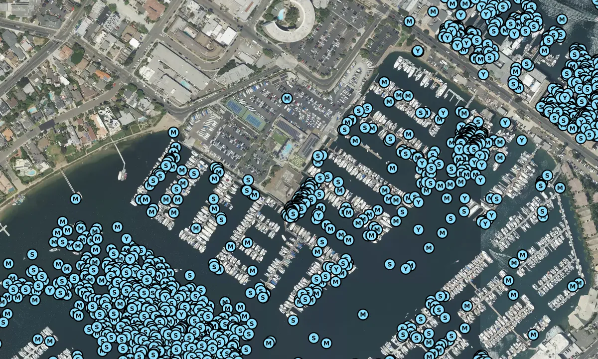 Satelite image of San Diego Yacht Club - California