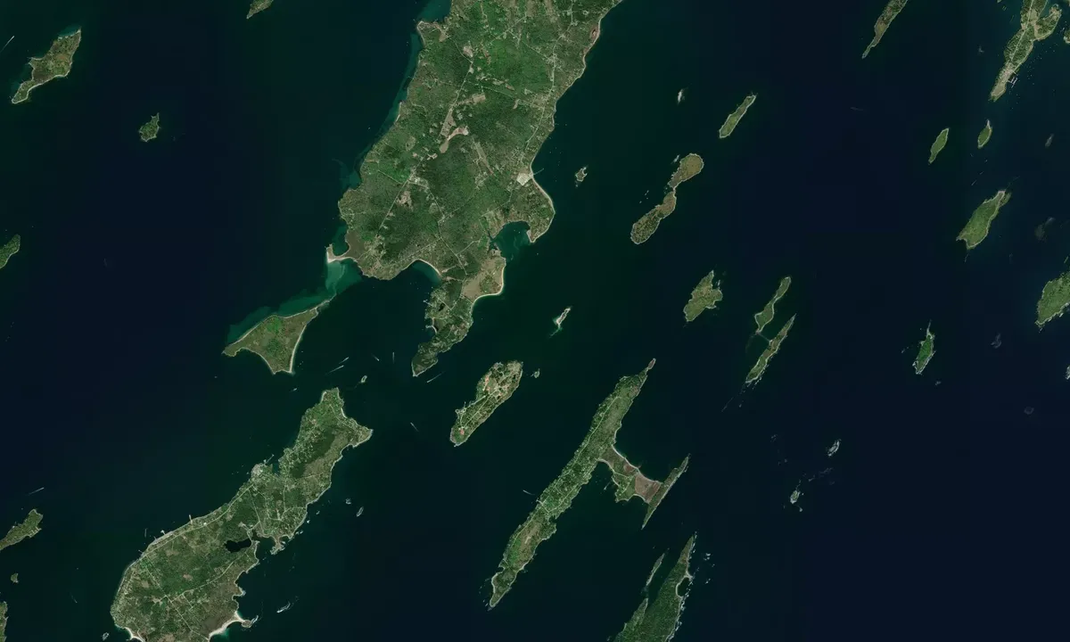 Flyfoto av Sand Island - Chebeague Island
