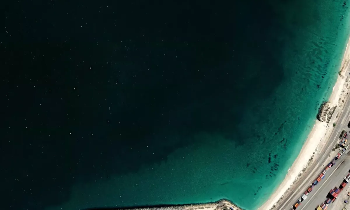 Flyfoto av Sand Tracks Beach