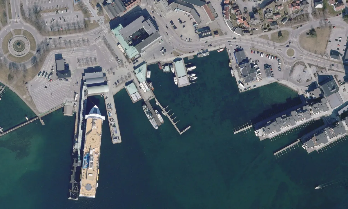 Flyfoto av Sandefjord Gjestehavn