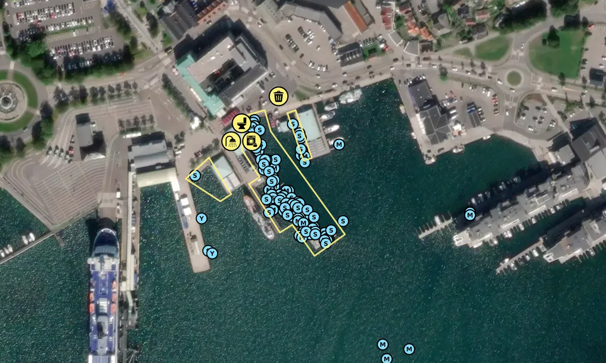 Satelite image of Sandefjord Gjestehavn