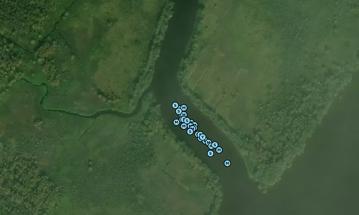 Satelite image of Sandhole Creek