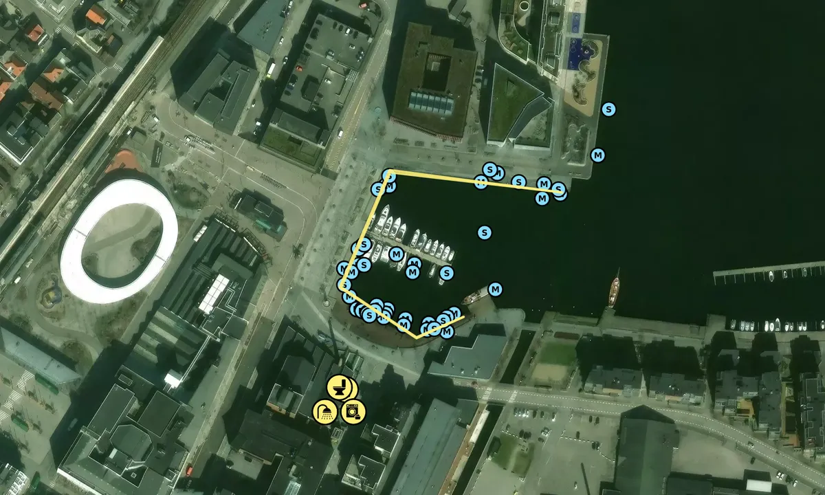 Satelite image of Sandnes Gjestehavn