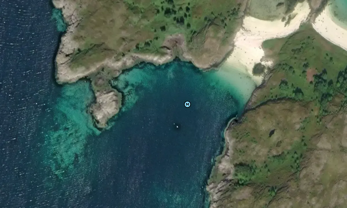 Satelite image of Sandøya ved Helløy - Harstad