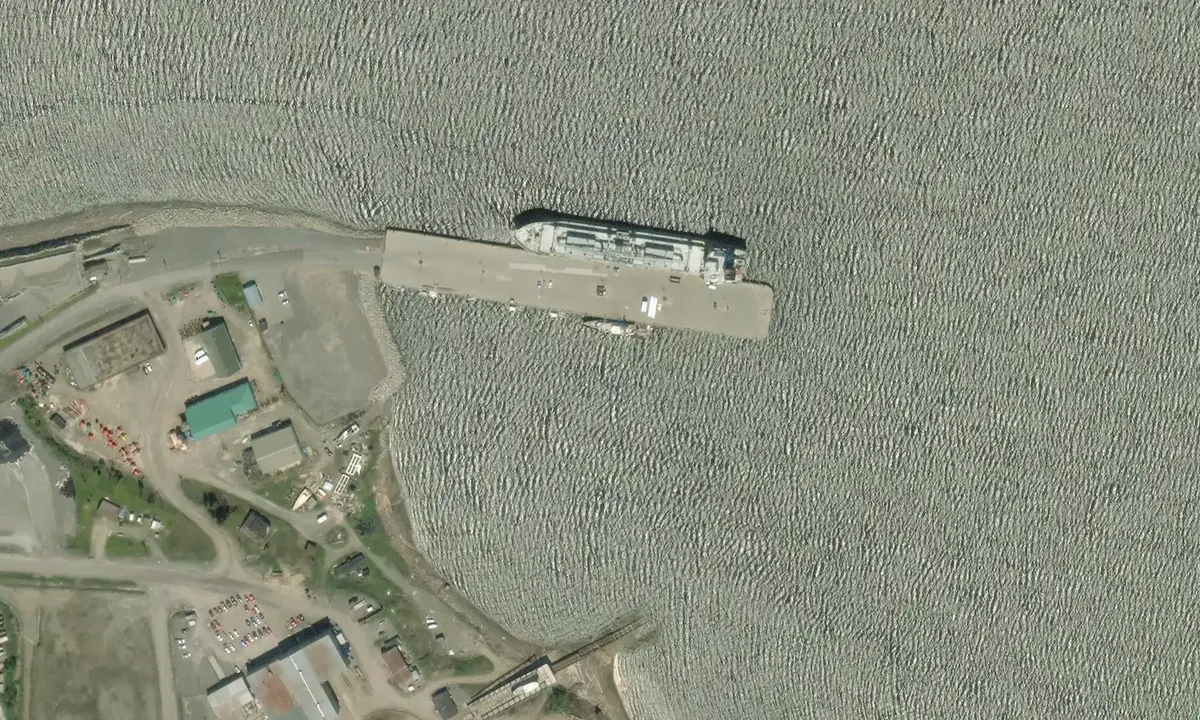 Satelite image of Sandy Beach Federal Wharf
