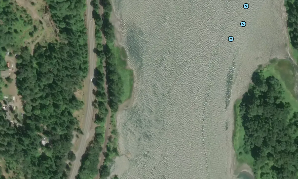 Satelite image of Sandy Island - Goble