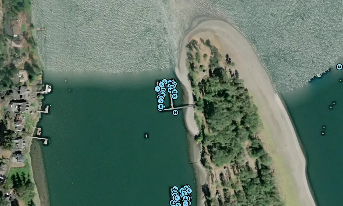 Satelite image of Sandy Island - Lower Docks