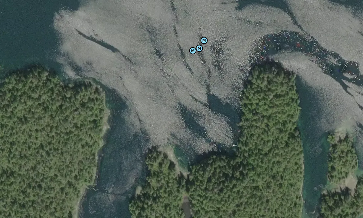 Satelite image of Sans Peur Anchorage