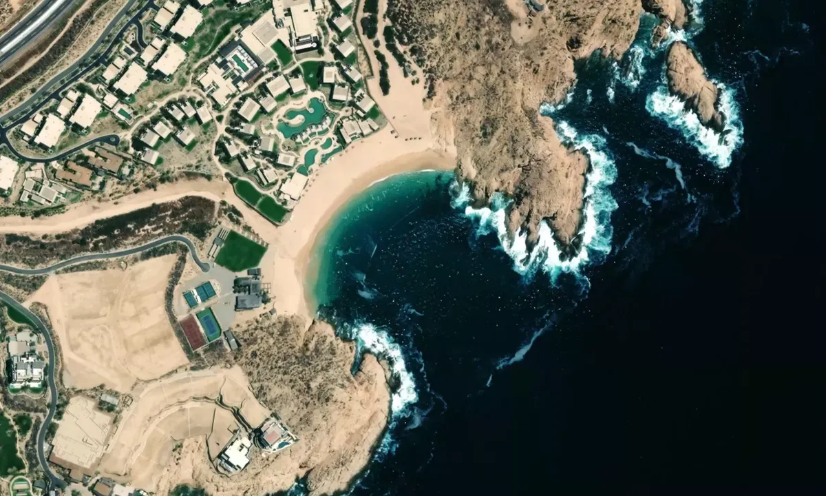 Satelite image of Santa Maria Cove