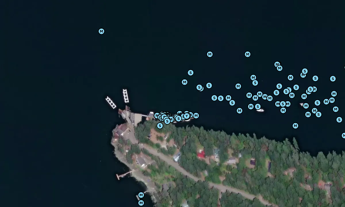 Satelite image of Saturna Island Public Dock