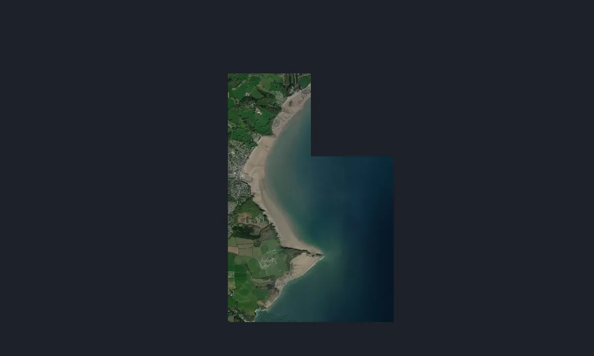 Flyfoto av Saundersfoot Bay