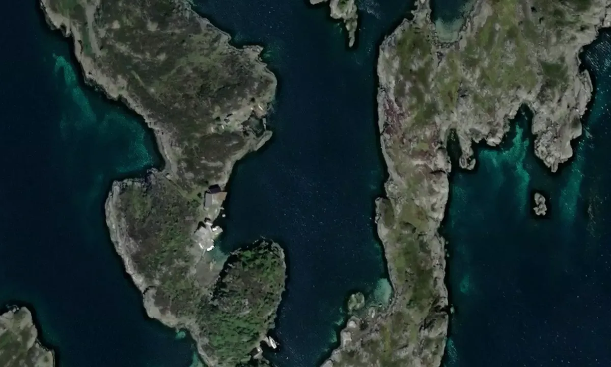 Flyfoto av Sauøya - Kopervik