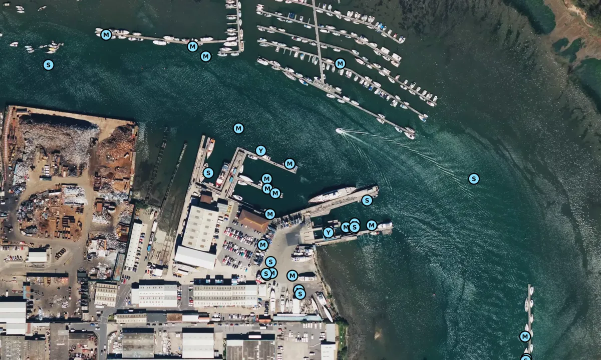 Satelite image of Saxon Wharf Marina