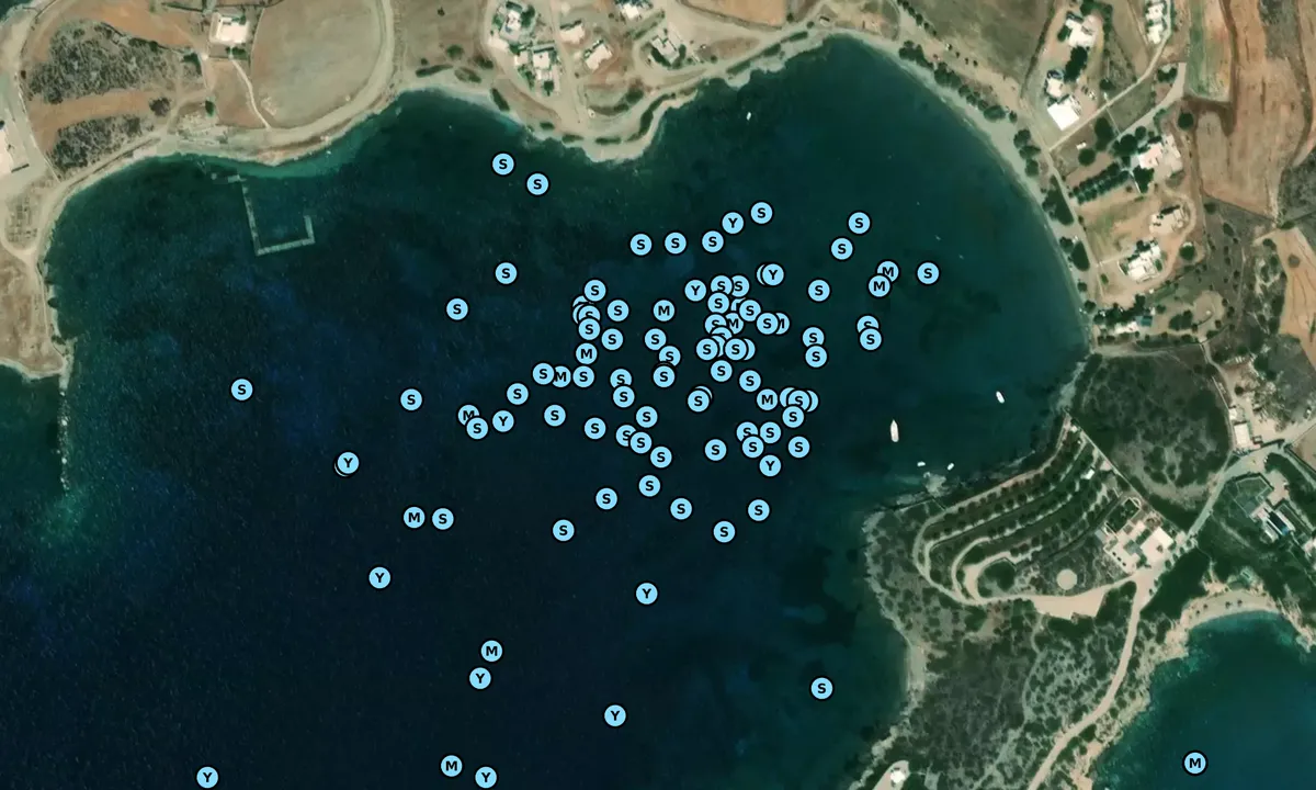 Satelite image of Schinoussa South