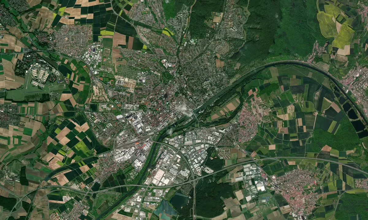 Flyfoto av Schweinfurt Town Dock
