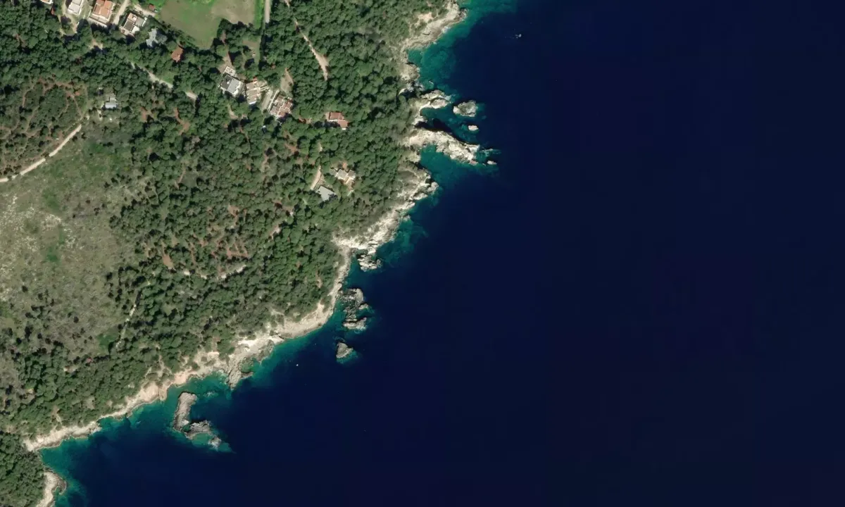 Flyfoto av Scoglio dell'Ellefante