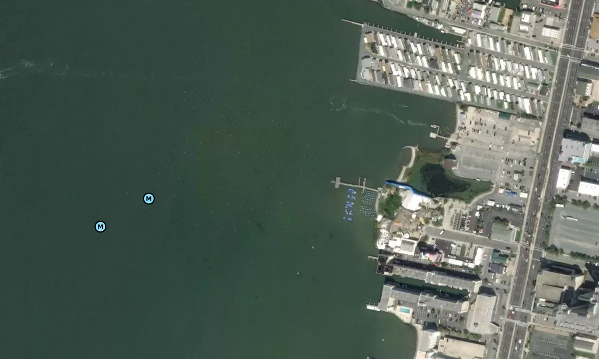 Satelite image of Seacrets Bar (moorings)