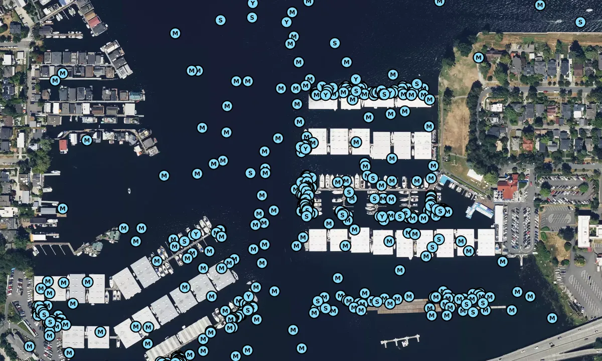 Satelite image of Seattle Yacht Club