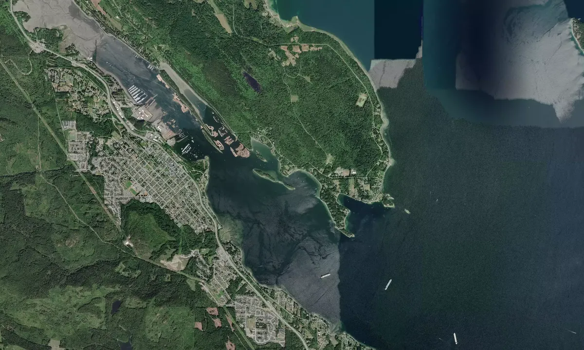 Flyfoto av Seattle Yacht Club Outstation - Ovens Island