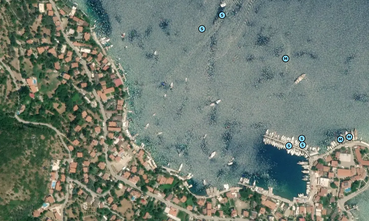 Satelite image of Selimiye anchorage