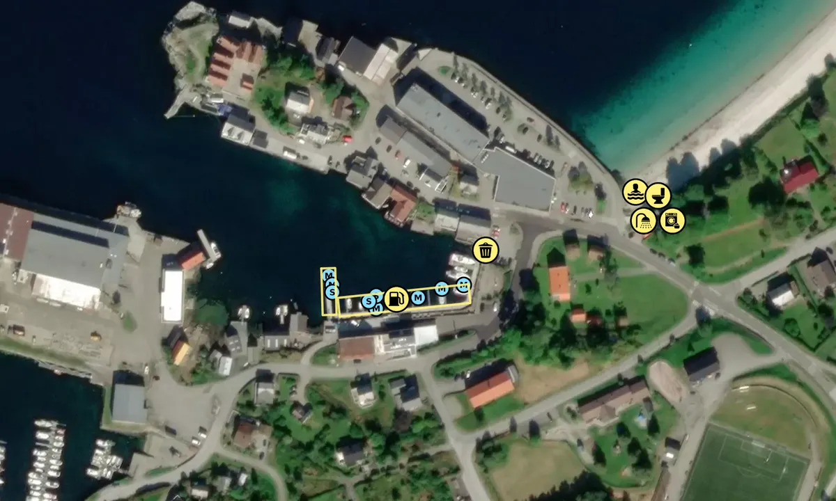 Satelite image of Seljevågen Gjestehamn