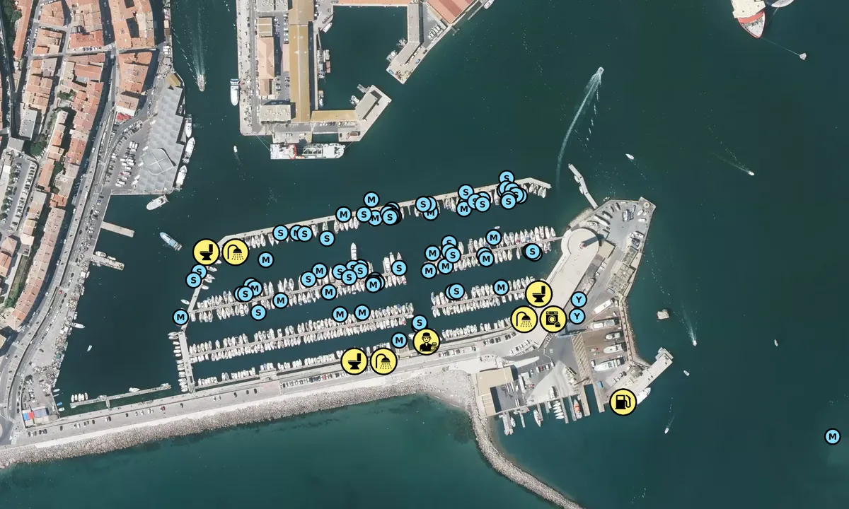 Satelite image of Sete, Vieux Basin