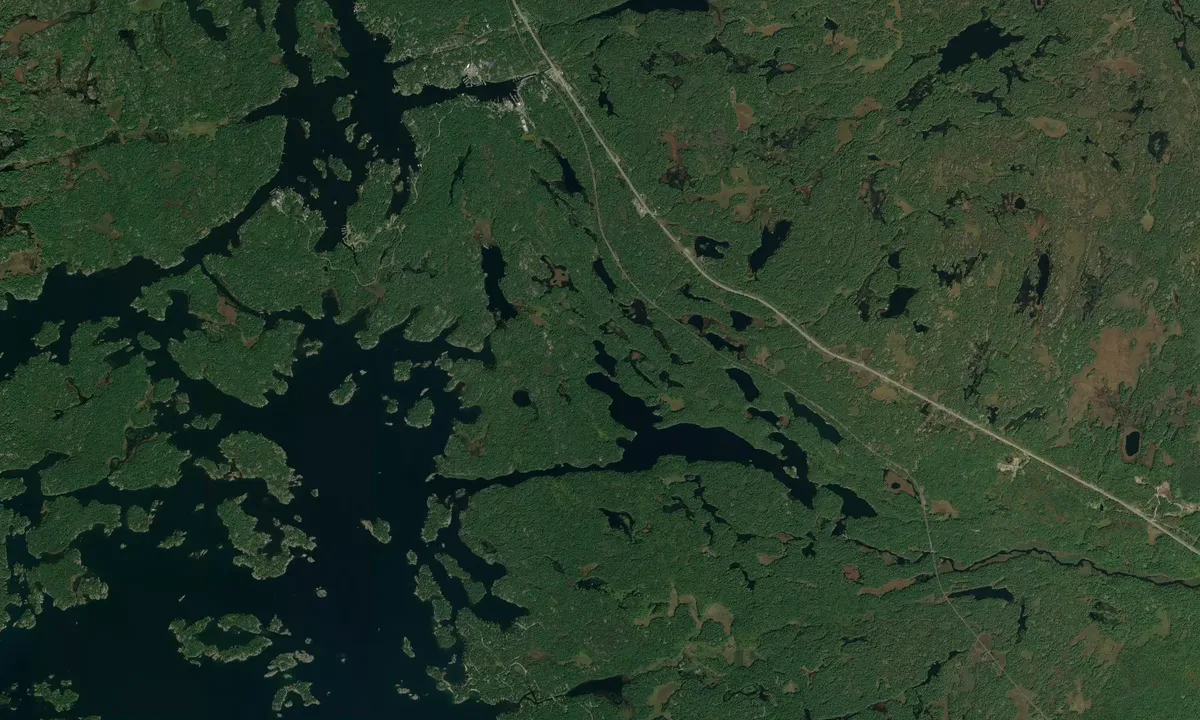Flyfoto av Shawanaga First Bay