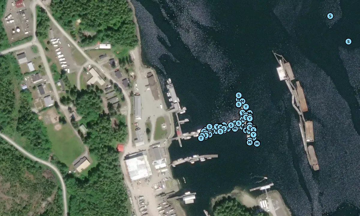 Satelite image of Shearwater Resort and Marina