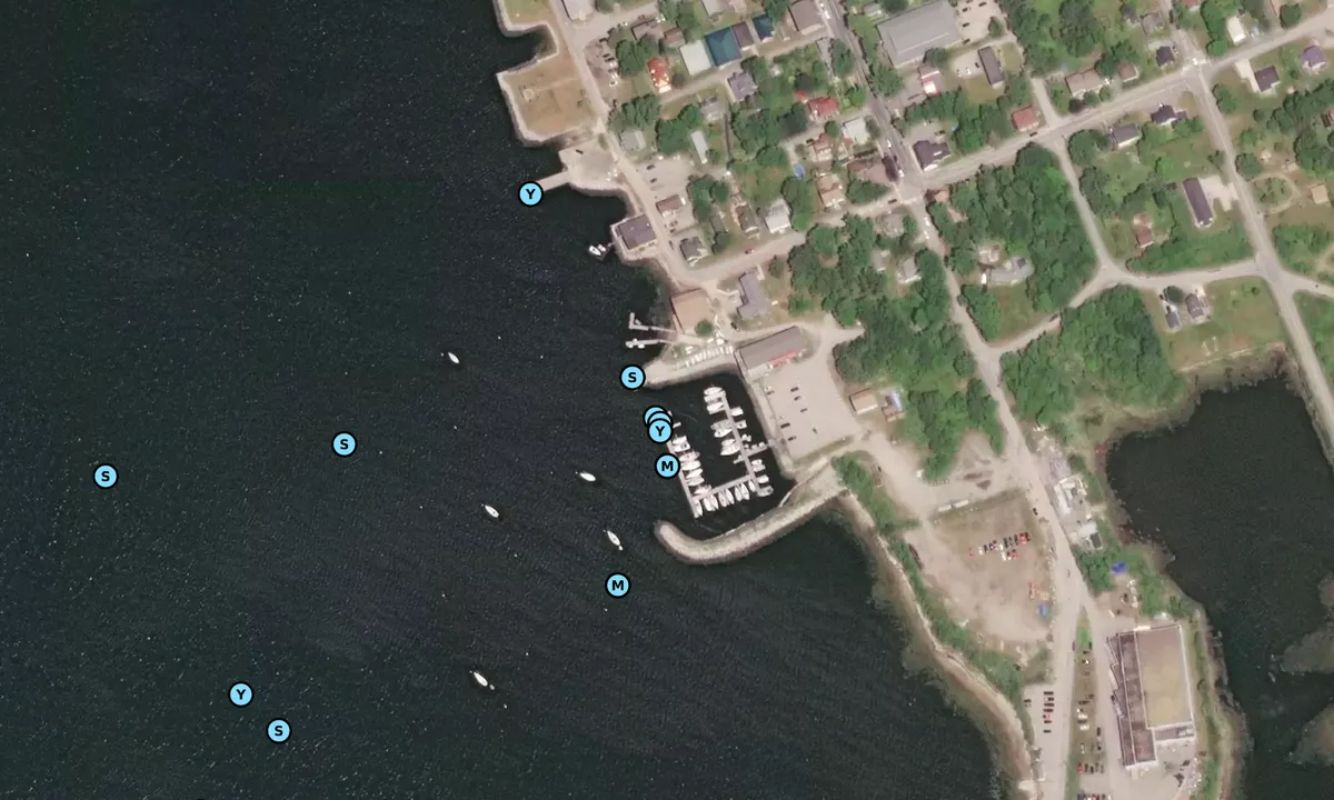 Satelite image of Shelburne Harbour Yacht Club