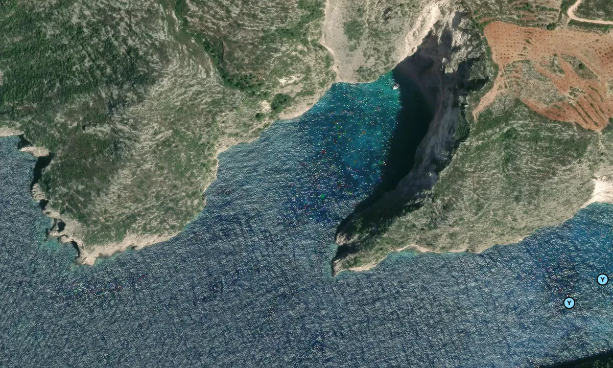 Satelite image of Shiza oil beach