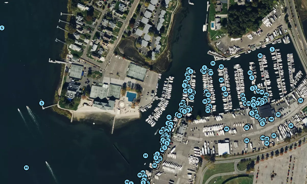Satelite image of Shore and Country Club