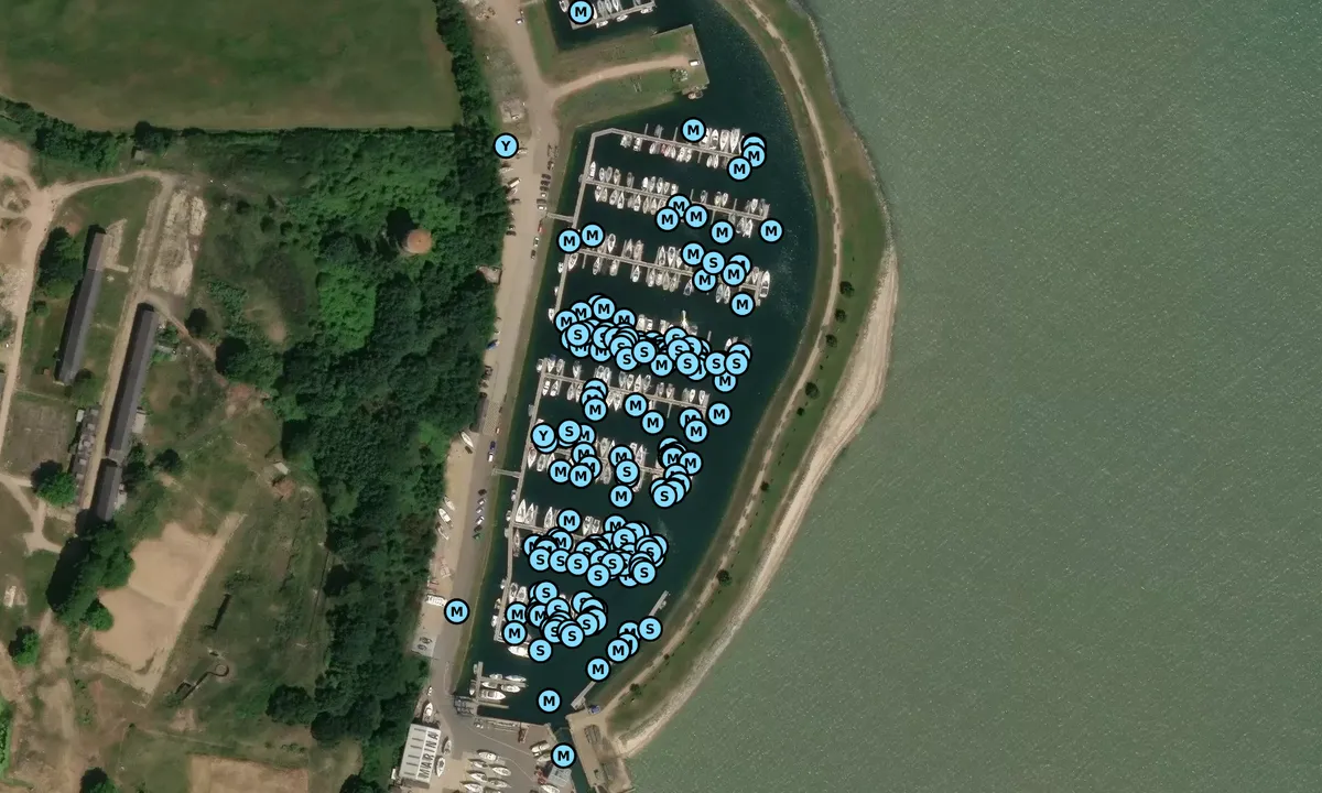 Satelite image of Shotley Marina - Shotley Gate