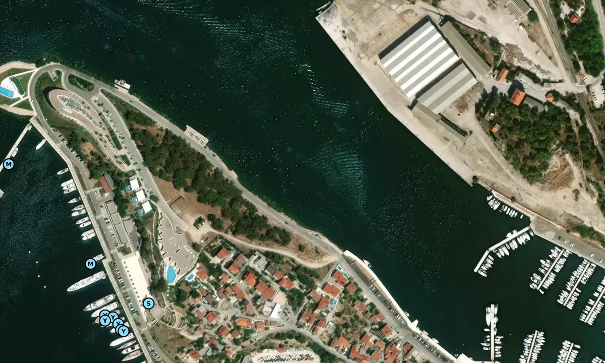 Satelite image of Sibenik