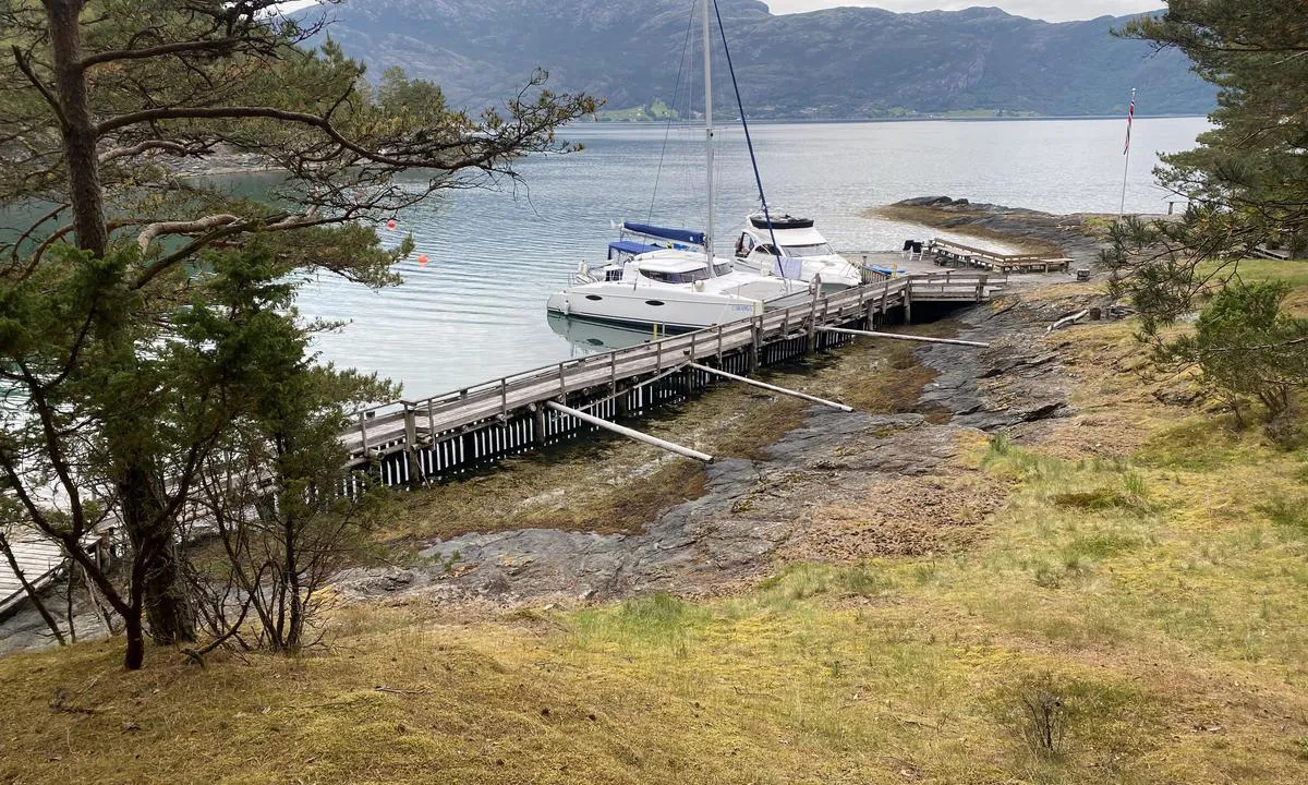 Sild: Bøyer til fortøyning er lagt ut.