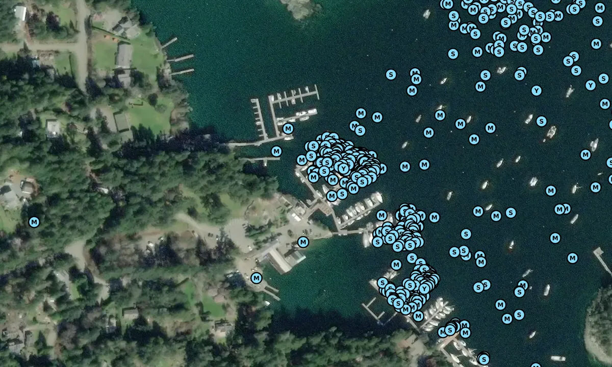 Satelite image of Silva Bay Resort and Marina