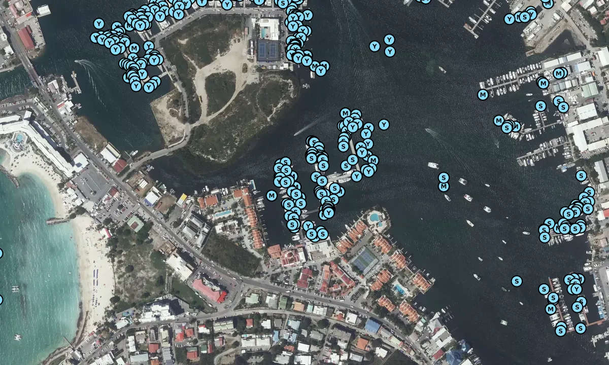 Satelite image of Simpson Bay Marina