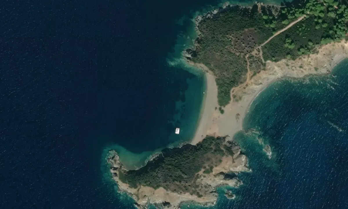 Satelite image of Sithonia Cape