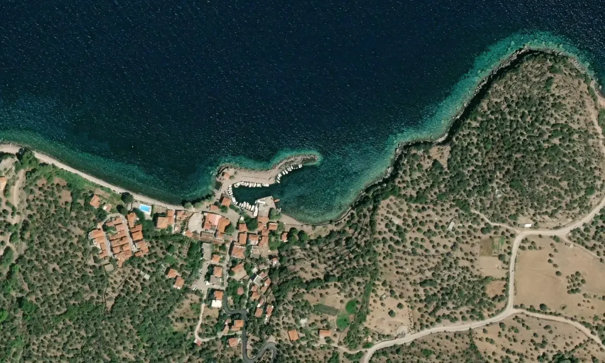 Satelite image of Skala Harbour