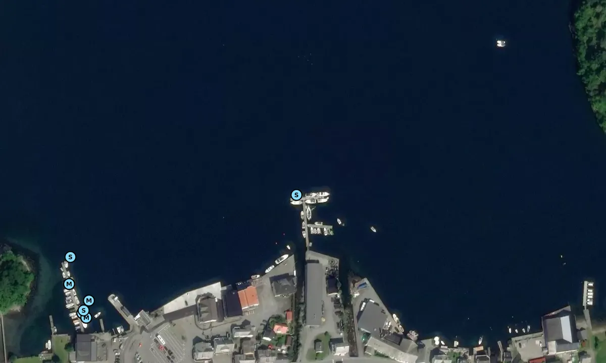 Satelite image of Skånevik Gjestehavn
