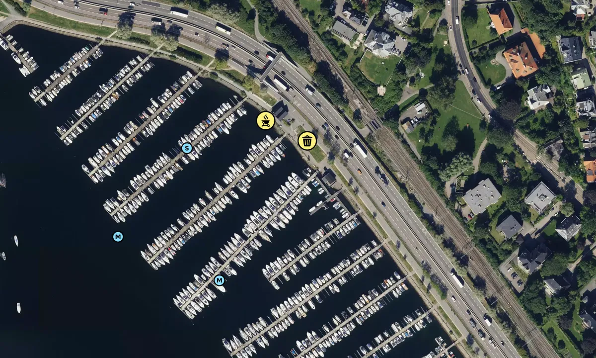 Satelite image of Skarpsno Baatforening