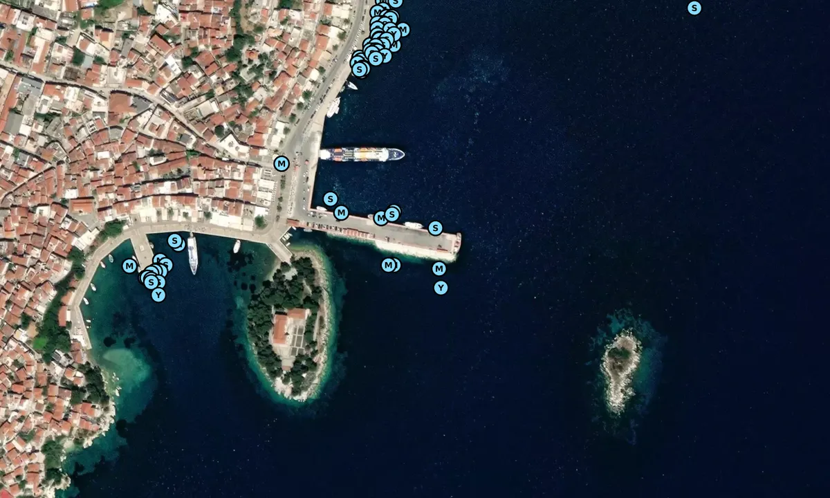 Satelite image of Skiathos Bay