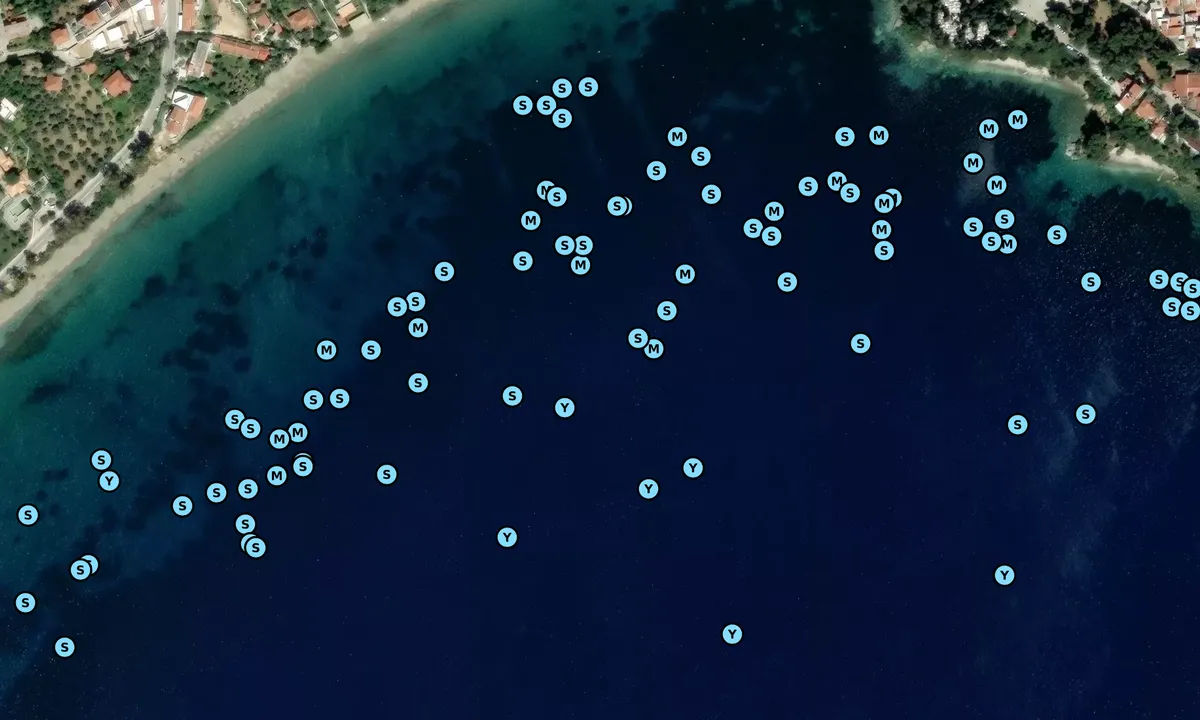 Satelite image of Skiathos Bay