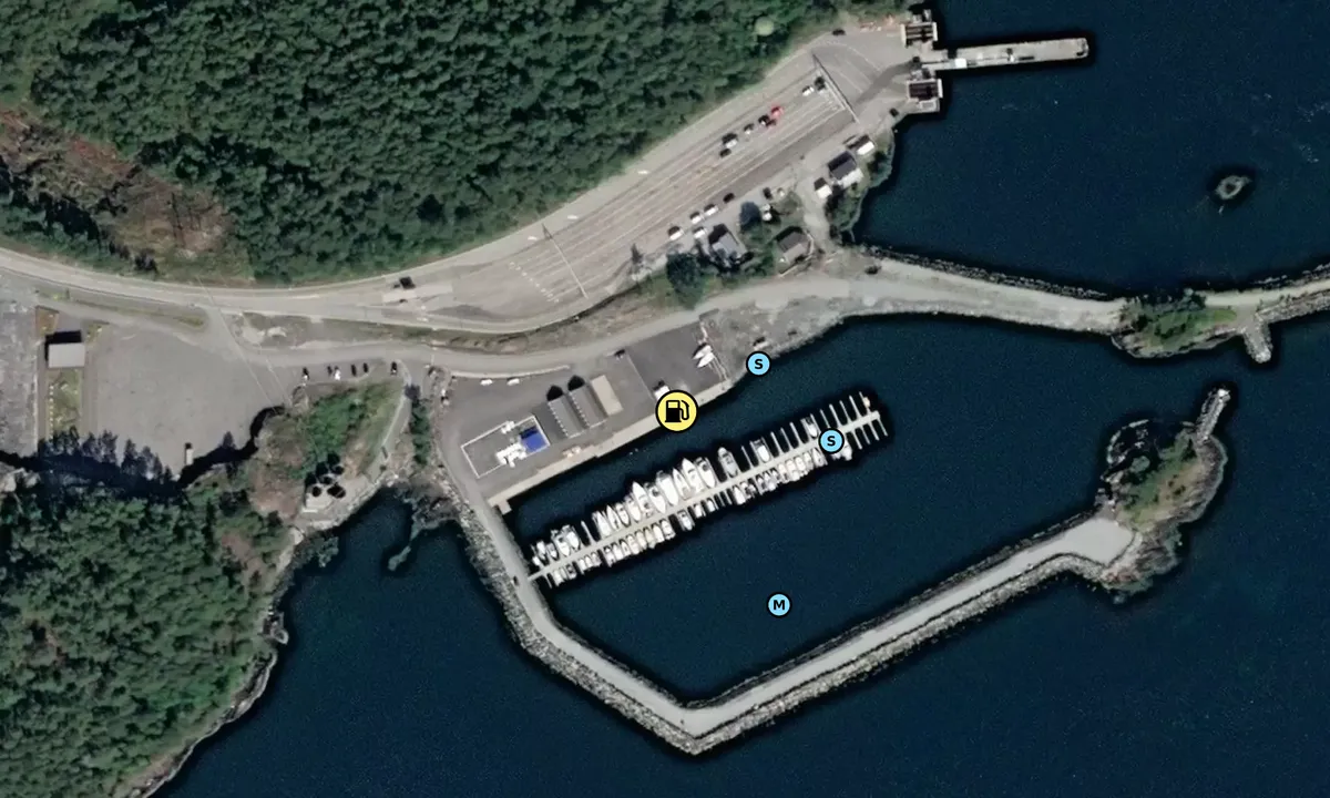 Satelite image of Skjærsholmane båtlag