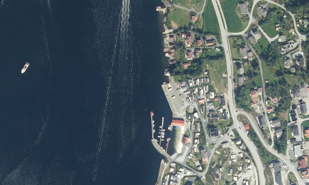 Flyfoto av Skjoldastraumen