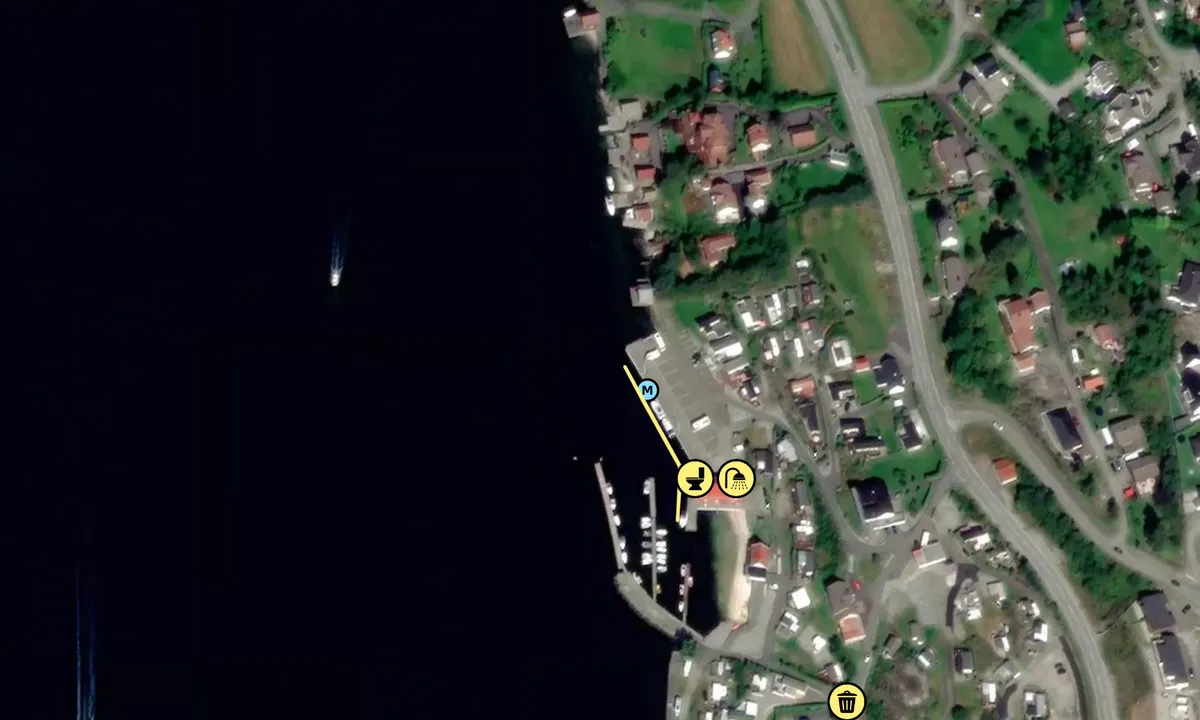 Satelite image of Skjoldastraumen