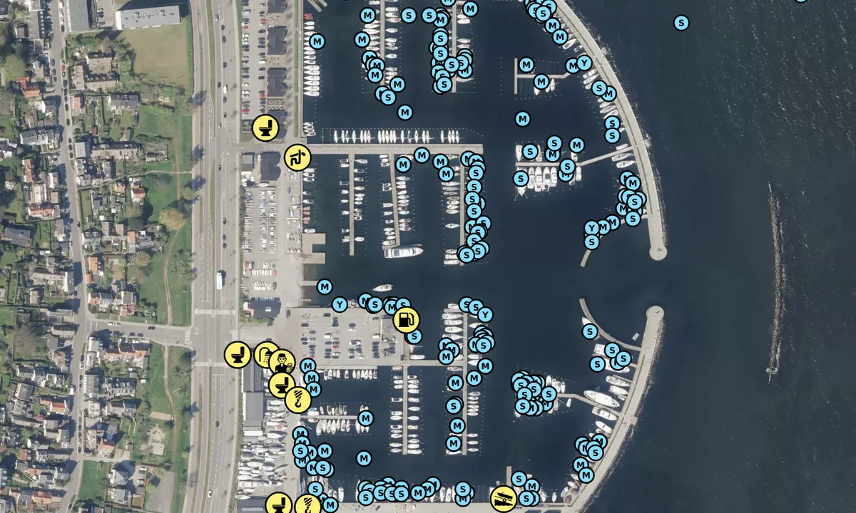 Satelite image of Skovshoved Havn