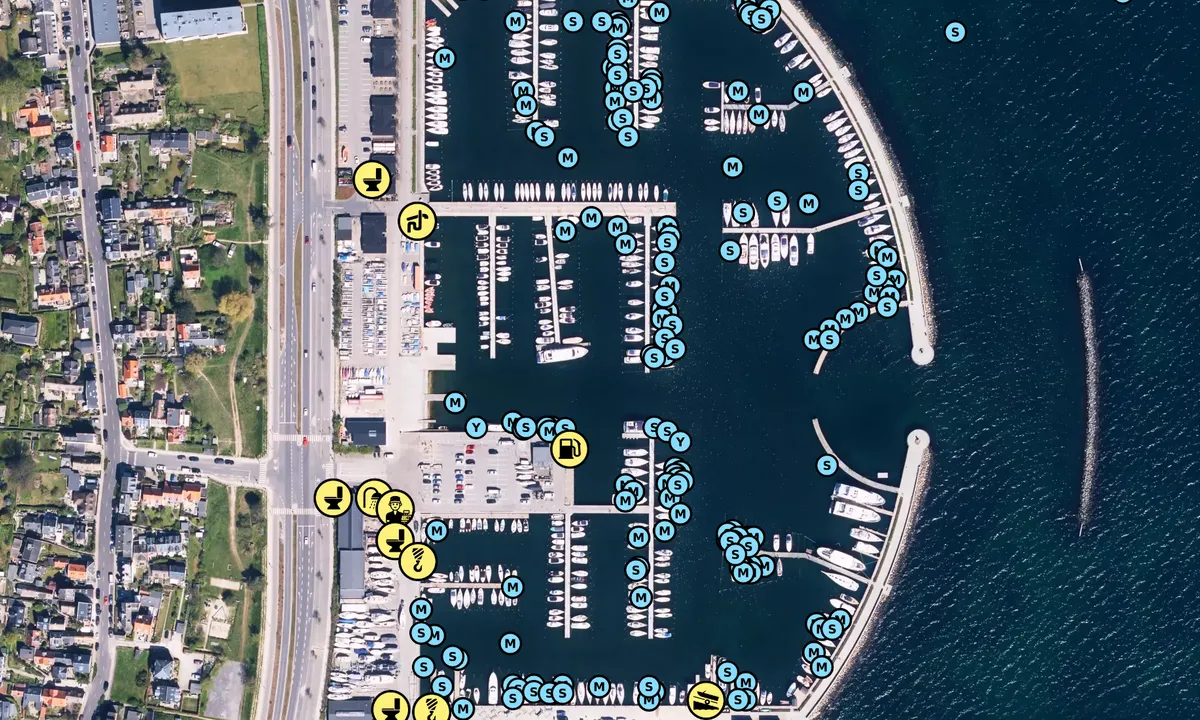 Satelite image of Skovshoved Havn