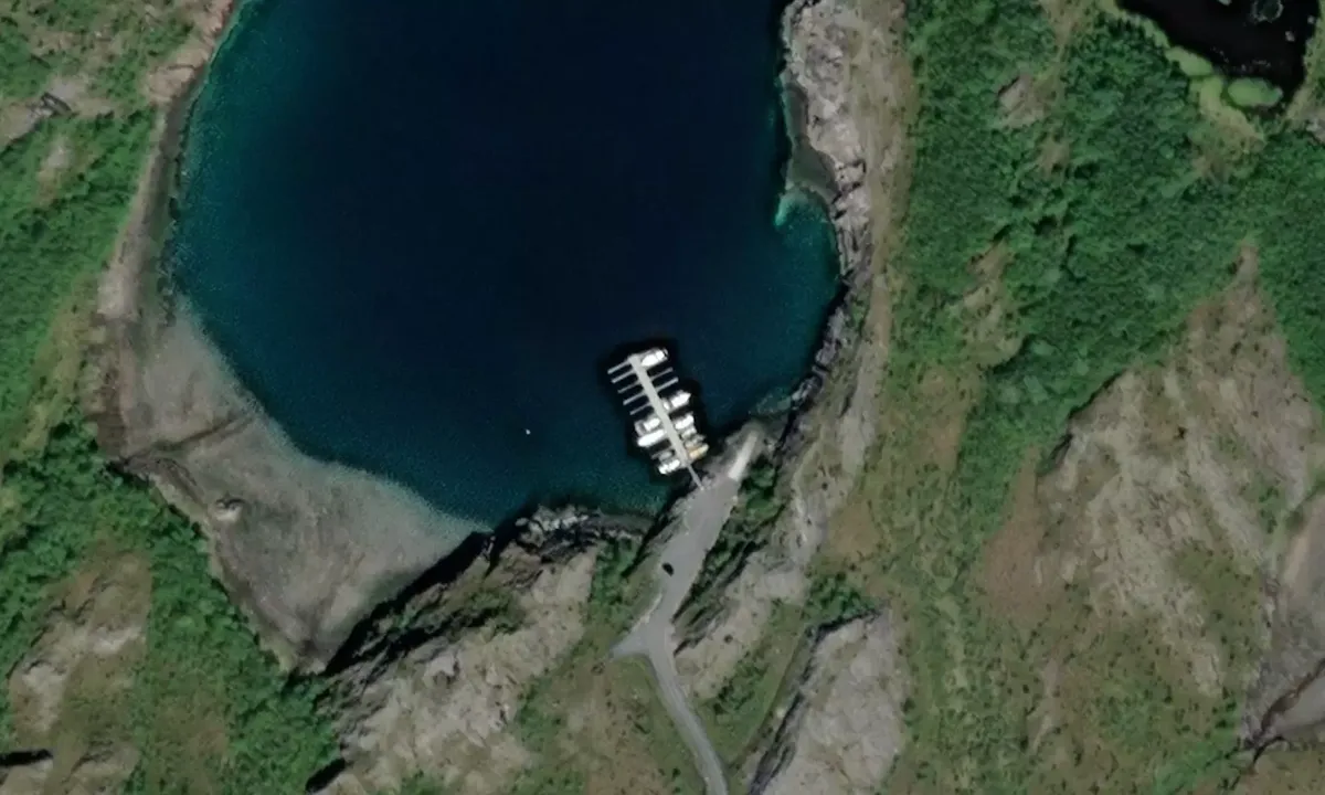 Satelite image of Skutvik brygge, Jektvik